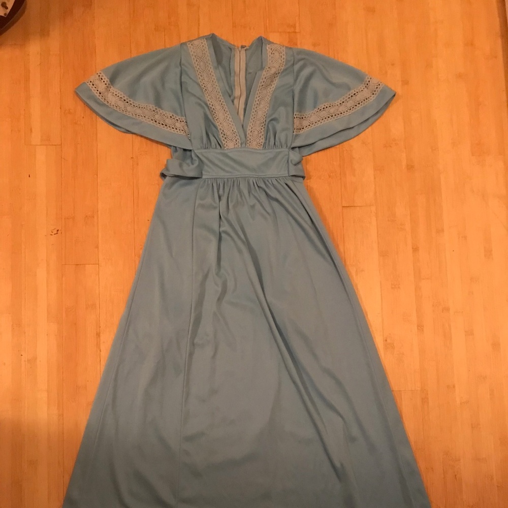 Light Blue 70's Vintage Dress